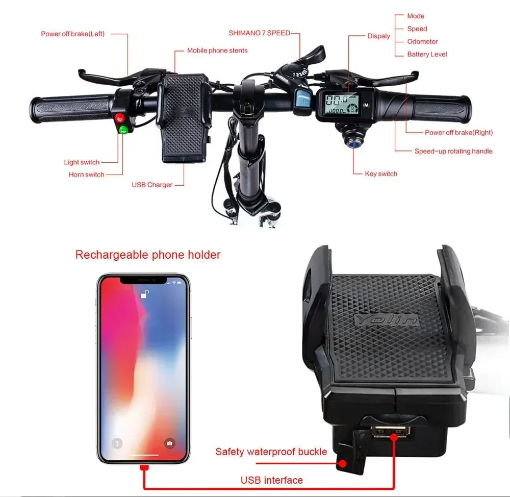 Vélo léger et pliant électrique haut de gamme Puissant