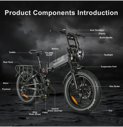 Vélo électrique léger et pliant avec Moteur 48V17AH